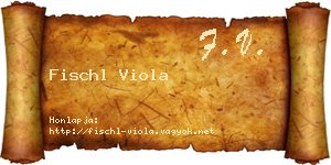 Fischl Viola névjegykártya